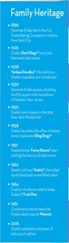 Drake's™ Ring Dings® Frosted Creme Filled Devils Food Cakes Perspective: left