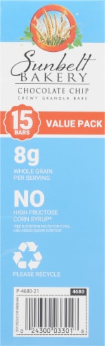 Sunbelt Bakery Chocolate Chip Chewy Granola Bars Value Pack Perspective: left