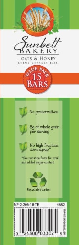 Sunbelt Bakery Oats & Honey Chewy Granola Bars Value Pack Perspective: left