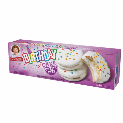 Little Debbie Birthday Cake Creme Pies Perspective: left