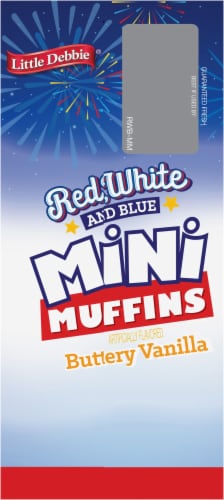 Little Debbie® Red, White, and Blue Buttery Vanilla Mini Muffins Perspective: left