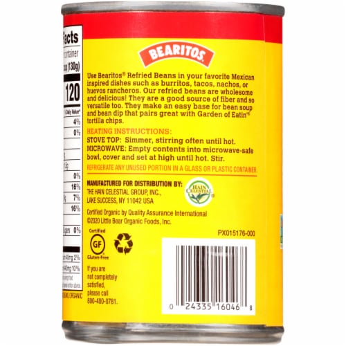 Bearitos Low Fat Black Bean Refried Beans Perspective: left