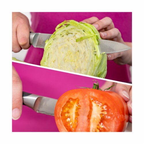 Slitzer Germany 7-Piece Chef's Cutlery Set Ergonomically Designed Professional Grade Knives Perspective: left