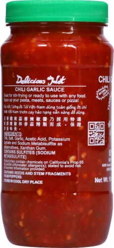 Huy Fong Chili Garlic Sauce Perspective: left