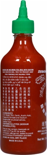 Huy Fong Sriracha Hot Chili Sauce Perspective: left