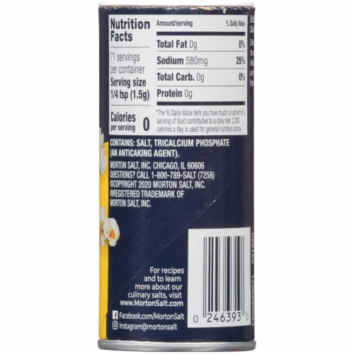 Morton® Popcorn Salt Shaker Perspective: left
