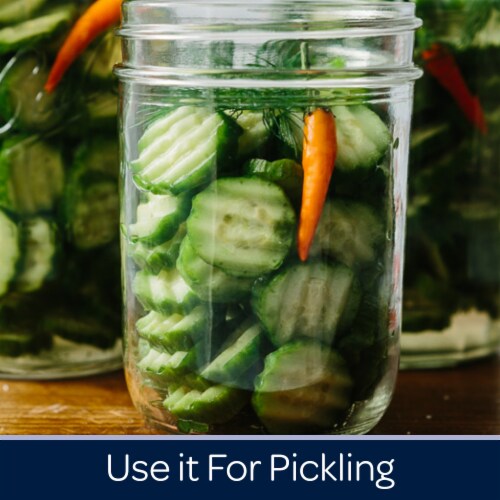 Morton® All-Natural Canning & Pickling Salt Perspective: left