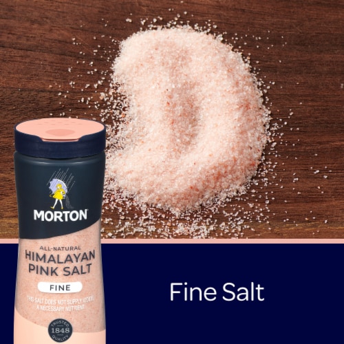 Morton® All-Natural Fine Himalayan Pink Salt Perspective: left