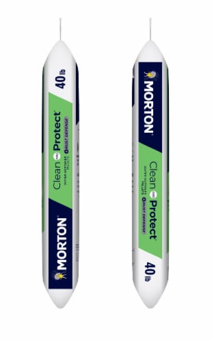 Morton® Clean and Protect® Plus Rust Defense® Water Softener Salt Pellets Perspective: left