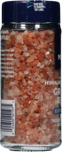 Morton® All-Natural Extra Coarse Himalayan Pink Salt Grinder Perspective: left
