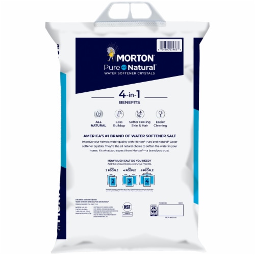 Morton Pure & Natural Water Softener Crystals Perspective: left