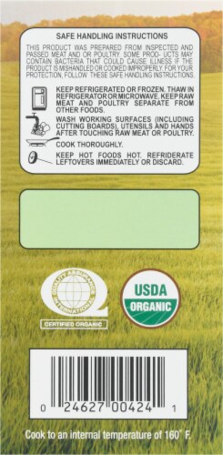 Miami Beef Free Graze™ Organic Grass-Fed Beef Patties Perspective: left