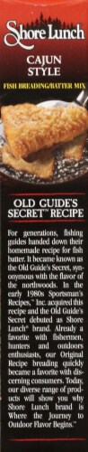 Shore Lunch Fish Breading/Batter Mix - Cajun Style Perspective: left