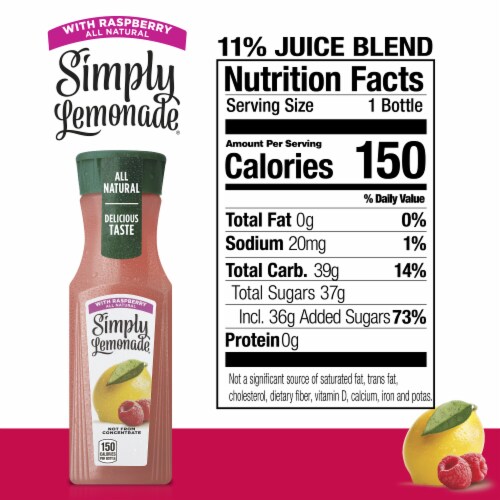 Simply Lemonade With Raspberry All Natural Non-Gmo Perspective: left