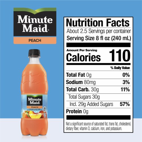 Minute Maid Peach Fruit Juice Drink Perspective: left