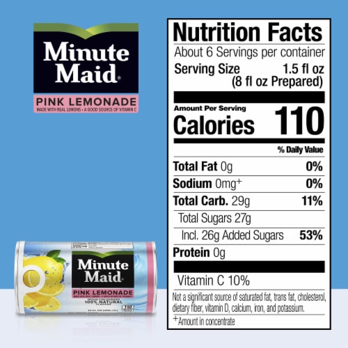 Minute Maid Pink Lemonade Fruit Drink Perspective: left
