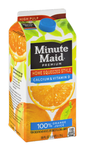 Minute Maid Home Squeezed Orange Juice With Calcium & Vitamin D Perspective: left