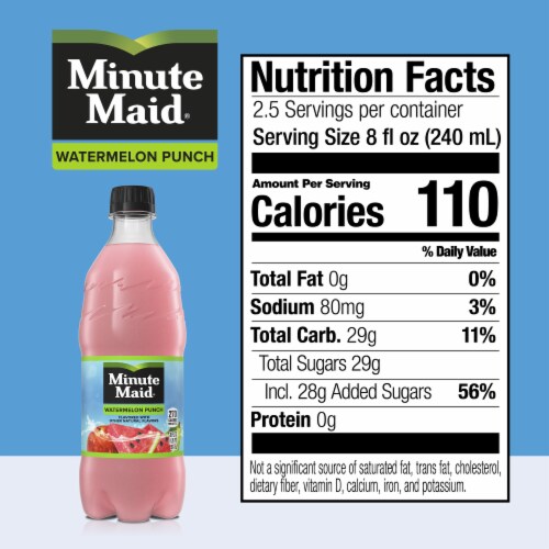 Minute Maid Watermelon Fruit Juice Drink Perspective: left