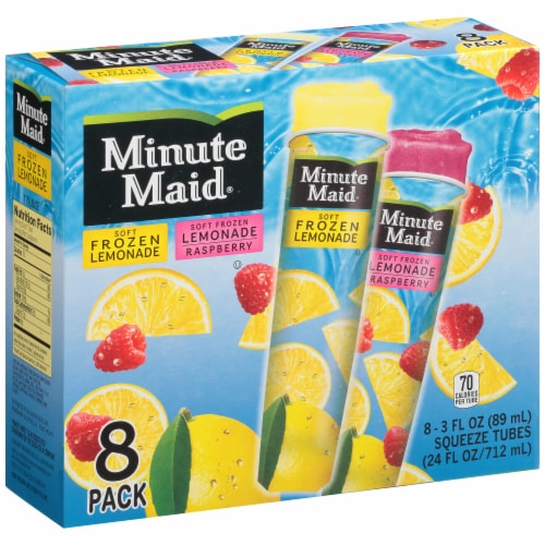 Minute Maid Soft Frozen Lemonade Variety Pack Ice Pops Perspective: left