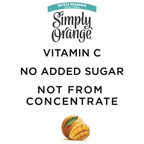 Simply Orange All Natural Juice With Mango Perspective: left