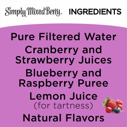 Simply Mixed Berry Fruit All Natural Juice Perspective: left