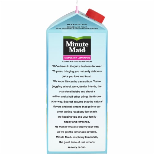 Minute Maid Raspberry Lemonade Juice Drink Perspective: left
