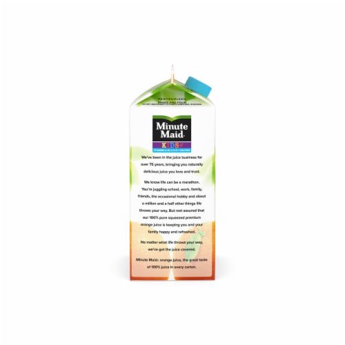 Minute Maid® Pulp Free Kids+ Calcium 100% Orange Juice Perspective: left