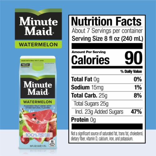 Minute Maid Premium Watermelon Fruit Juice Drink Perspective: left