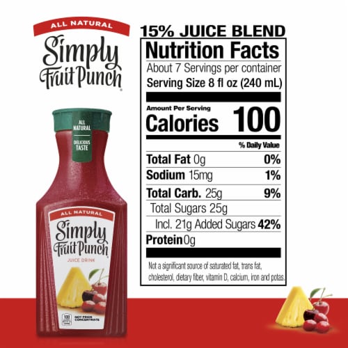Simply Fruit Punch All Natural Juice Perspective: left