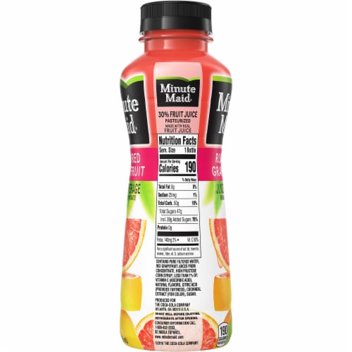 Minute Maid Ruby Red Grapefruit Juice Drink Perspective: left
