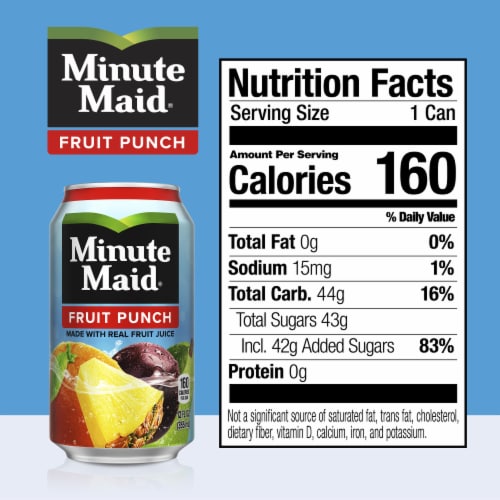 Minute Maid Fruit Punch Fruit Juice Drink Perspective: left