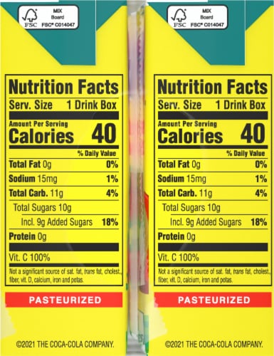 Hi-C Strawberry Kiwi Kraze Juice Boxes Perspective: left