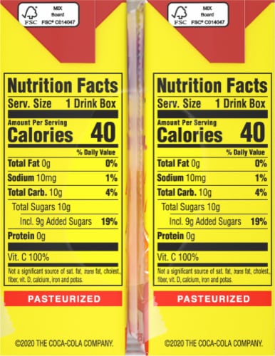 Hi-C Torrential Tropical Punch Juice Boxes Perspective: left