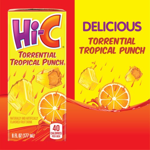 Hi-C® Torrential Tropical Punch Juice Boxes Perspective: left