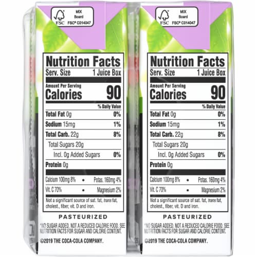 Minute Maid® Apple White Grape Juice Boxes Perspective: left