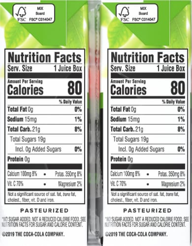 Minute Maid Apple Juice Boxes Perspective: left