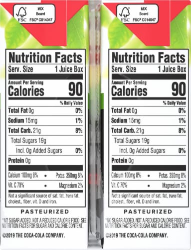 Minute Maid Fruit Punch Juice Boxes Perspective: left
