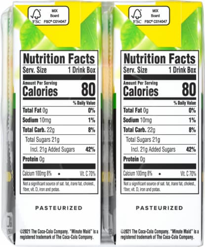 Minute Maid® Lemonade Boxes Perspective: left