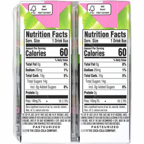 Minute Maid® Fruit & Veggie Watermelon Blend Juice Boxes Perspective: left