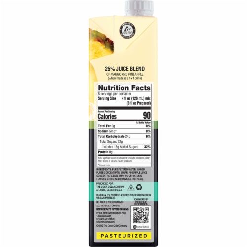 Minute Maid Smoothie Makers Tropical Concentrated Smoothie Mix Blend Perspective: left