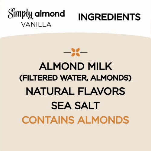 Simply Almond Vanilla Vegan & Dairy-Free All Natural Milk Alternative Perspective: left