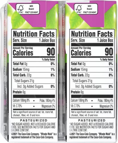 Minute Maid® Mixed Berry Juice Boxes Perspective: left