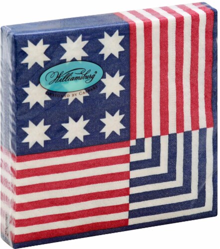 Caspari Williamsburg Napkins - 20 pk - Vintage Quilt Perspective: left