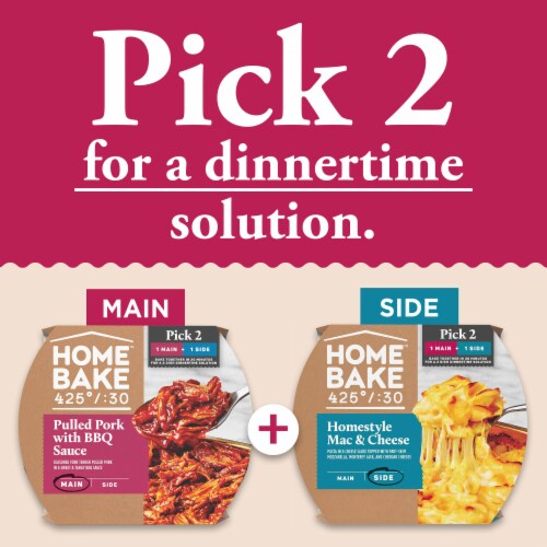Home Bake 425°/:30 Pulled Pork with BBQ Sauce Frozen Family Meal Main Dish Perspective: left