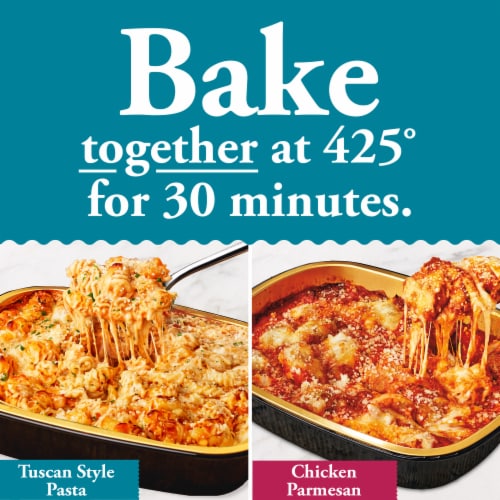 HomeBake 425°/:30 Creamy Tomato Tuscan Style Pasta Frozen Family Meal Side Dish Perspective: left