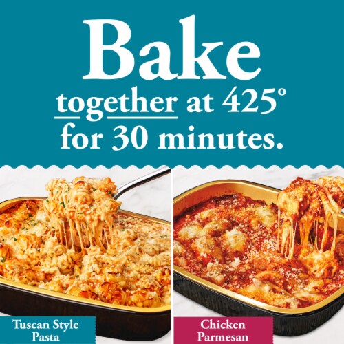 HomeBake 425°/:30 Creamy Tomato Tuscan Style Pasta Frozen Family Meal Side Dish Perspective: left