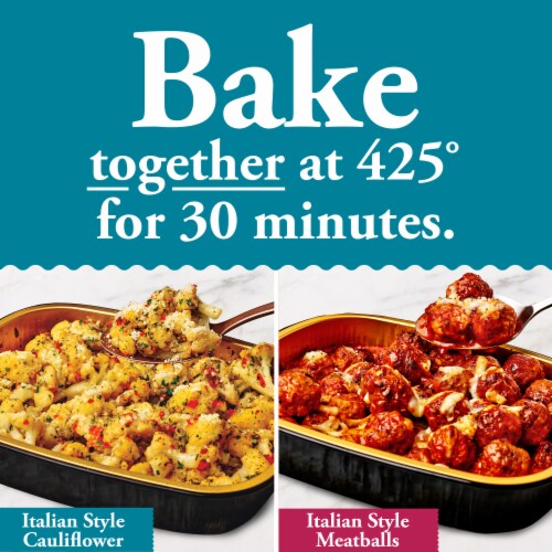 Home Bake 425°/:30 Italian Style Cauliflower Frozen Family Meal Veggie Dish Perspective: left