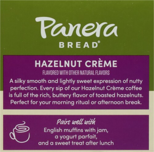 Panera Bread Hazelnut Crème Light Roast Coffee Pods Perspective: left