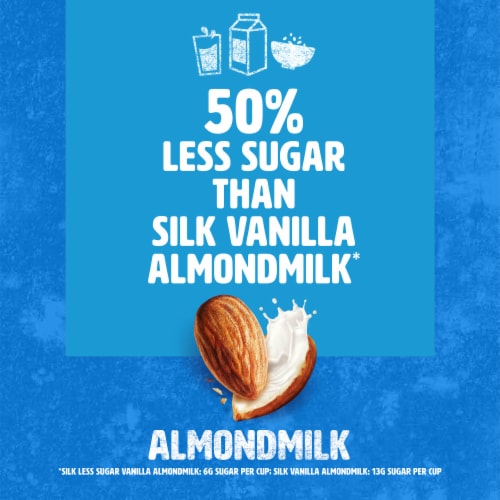 Silk® Less Sugar Vanilla Almondmilk Perspective: left