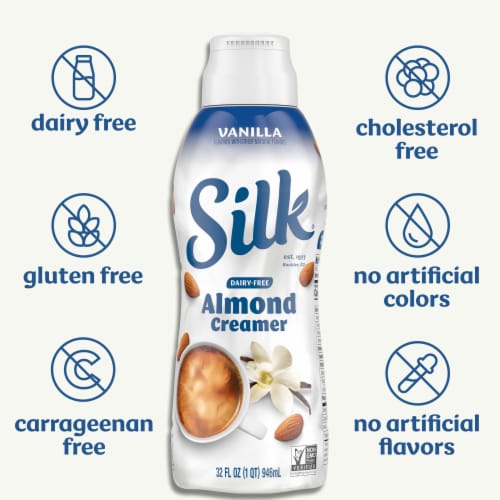 Silk® Dairy-Free Vanilla Almond Creamer Perspective: left